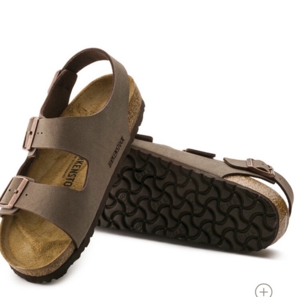 BIRKENSTOCK MILANO NATURAL LEATHER SANDALS - Picture 1 of 10